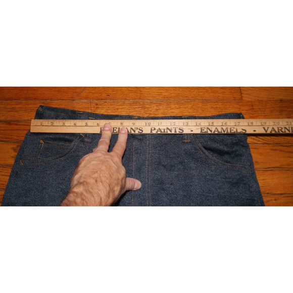 VTG 70s Lee Denim Jeans Polyester Pants Union USA Made 34x27 Talon Zipper - Picture 9 of 12